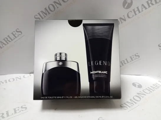 BOXED MONTBLANC LEGEND EAU DE TOILETTE & SHOWER GEL GIFT SET 