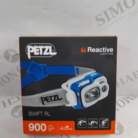 PETZL SWIFT RL 900 LUMEN HEAD LAMP BLUE