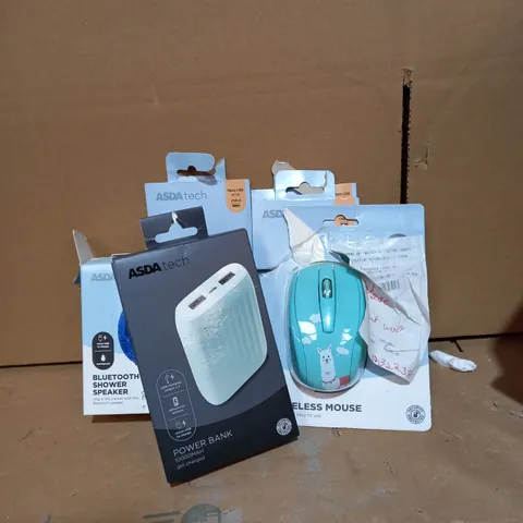 LOT  OF APPROX 20 ASSORTED ITEMS TO INCLUDE WIRELESS MOUSE, POWER BANK, SHOWER SPEAKER