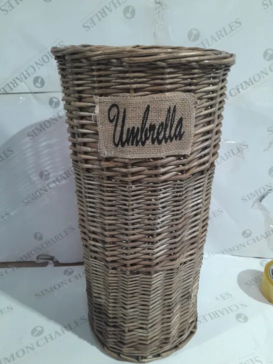 BOXED WICKER UMBRELLA HOLDER 