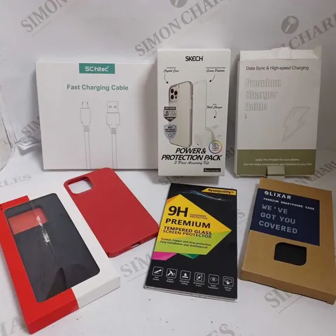 BOX OF APPROX 15 ITEMS INCLUDING ASSORTED CASES AND SCREEN PROTECTORS FOR VARIOUS PHONES