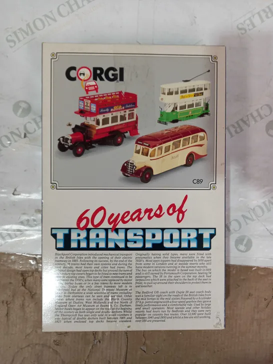 CORGI C89 60 YEARS OF TRANSPORT LIMITED EDITION DIE-CAST MODELS