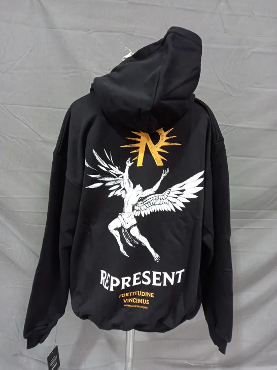 REPRESENT ICARUS HOODIE IN BLACK - MEDIUM