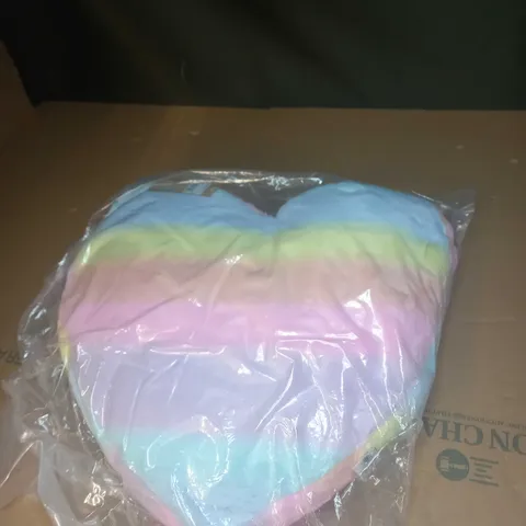 PLUSH HEARSHAPED MULTI COLOURED PILLOW