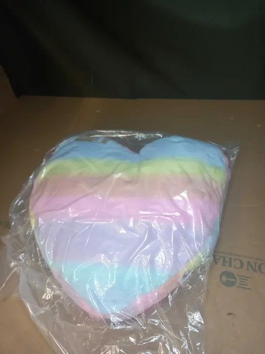 PLUSH HEARSHAPED MULTI COLOURED PILLOW