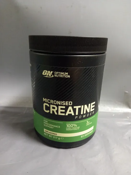 OPTIMUM NUTRITION MICRONISED CREATINE POWDER UNFLAVOURED 93 SERVINGS 317G