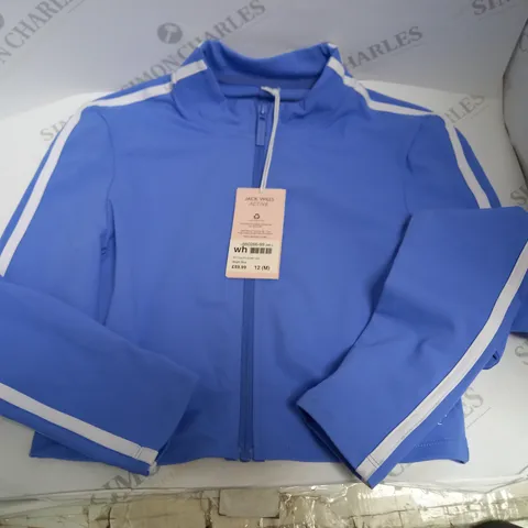 JACK WILLS ACTIVE CROP FIT JACKET IN BRIGHT BLUE - 12 (M)