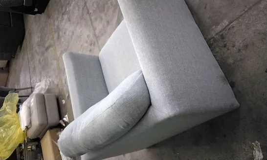 QUALITY DESIGNER CLOUDY GREY FABRIC ARMCHAIR