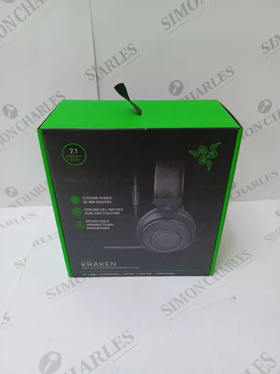 BRAND NEW BOXED RAZER KRAKEN WIRED GAMING HEADSET - BLACK