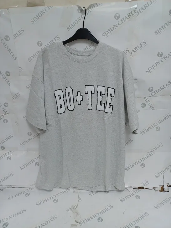 BO+TEE GREY LOGO T-SHIRT- LARGE/XLARGE