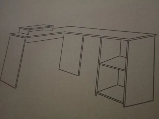 PALLET OF APPROXIMATELY 18 BOXED L-SHAPED COMPUTER DESKS 