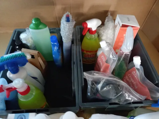 LOT OF ASSORTED HOUSEHOLD ITEMS TO INCLUDE NUPAFEED, HOUSEHOLD AMMONIA AND AMOL / COLLECTION ONLY