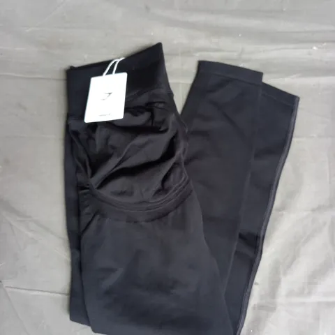 GYMSHARK LIFT CONTOUR SEAMLESS LEGGINGS IN BLACK SIZE L