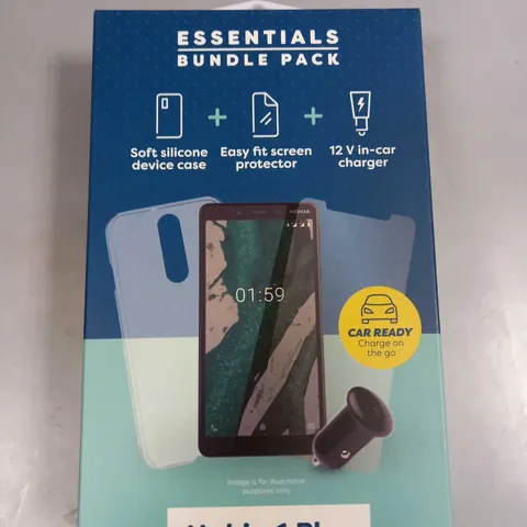 APPROXIMATELY 30 BRAND NEW BOXED ESSENTIAL BUNDLE PACKS FOR NOKIA 1 PLUS