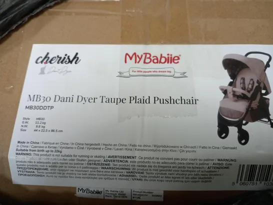 MB30 DANI DYER TAUPE PLAID PUSHCHAIR