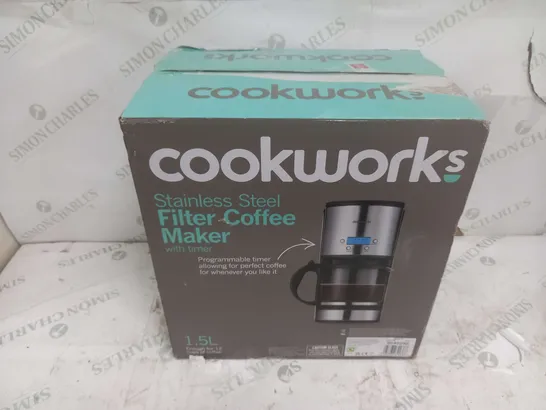 BOXED COOKWORKS STAINLESS STEEL FILTER COFFEE MAKER