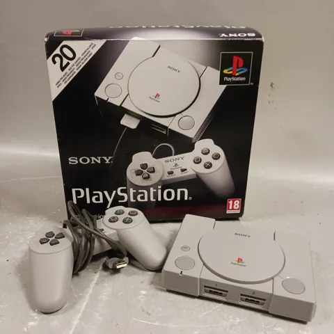 BOXED SONY PLAYSTATION CLASSIC PRE LOADED CONSOLE 