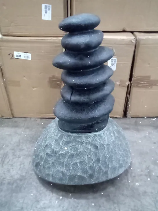 BOXED PEBBLE WATER FOUNTAIN