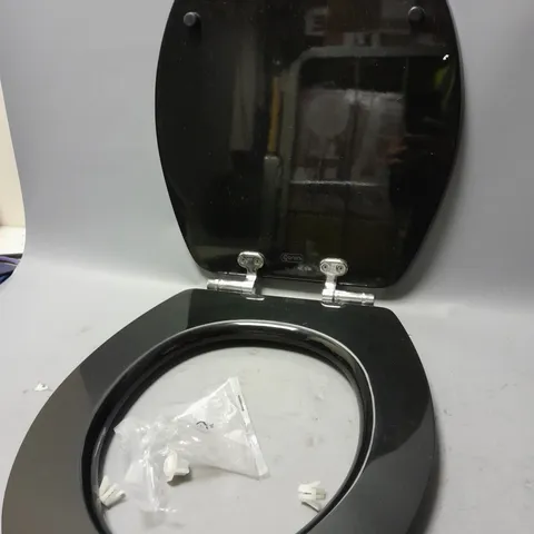 ORNAT ART OF ACRYL TOILET SEAT IN BLACK