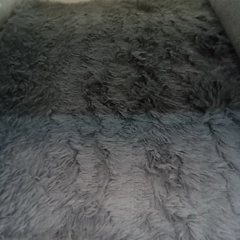 BROUSSARD FLUFFY HAND TUFTED GREY RUG 80X150CM