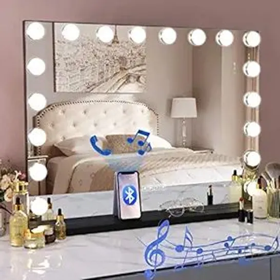 BOXED HOLLYWOOD STYLE 18 BULB MAKE-UP MIRROR 