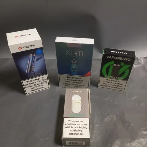 APPROXIMATELY 20 BOXED E-CIGARETTES TO INCLUDE VAPORESSO, OXVA, ASPIRE ETC 