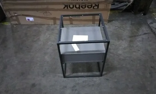 QUALITY DESIGNER COFFEE TABLE WITH STORAGE (GLASS TOP MISSING)