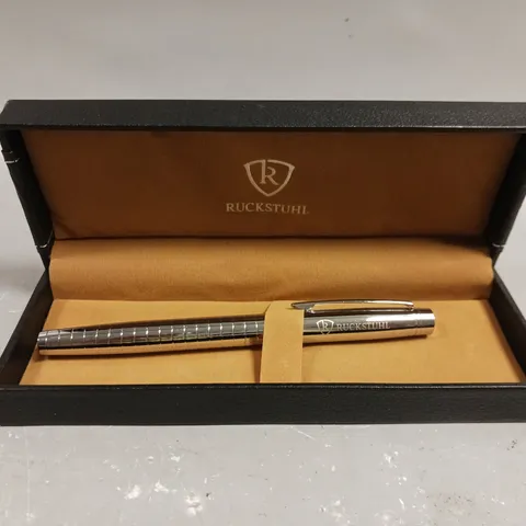 RUCKSTUHL STAINLESS STEEL LUXURY PEN IN GIFT BOX – HAND ASSEMBLED 