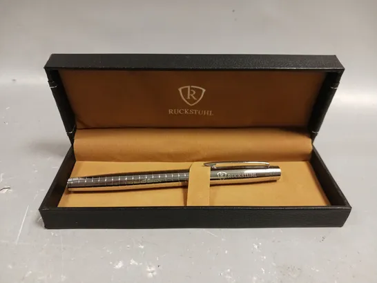 RUCKSTUHL STAINLESS STEEL LUXURY PEN IN GIFT BOX – HAND ASSEMBLED 