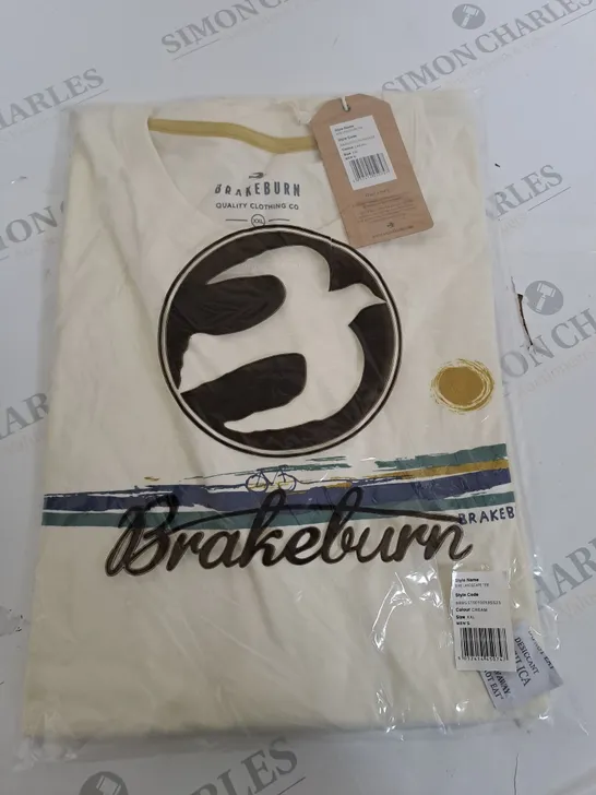 BRAKE BURN CREAM T-SHIRT SIZE XXL 