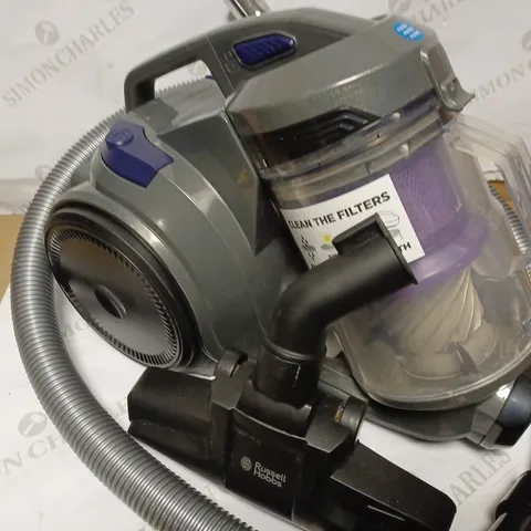 RUSSELL HOBBS TITAN 2 PET CYLINDER VACUUM IN GREY AND PURPLE