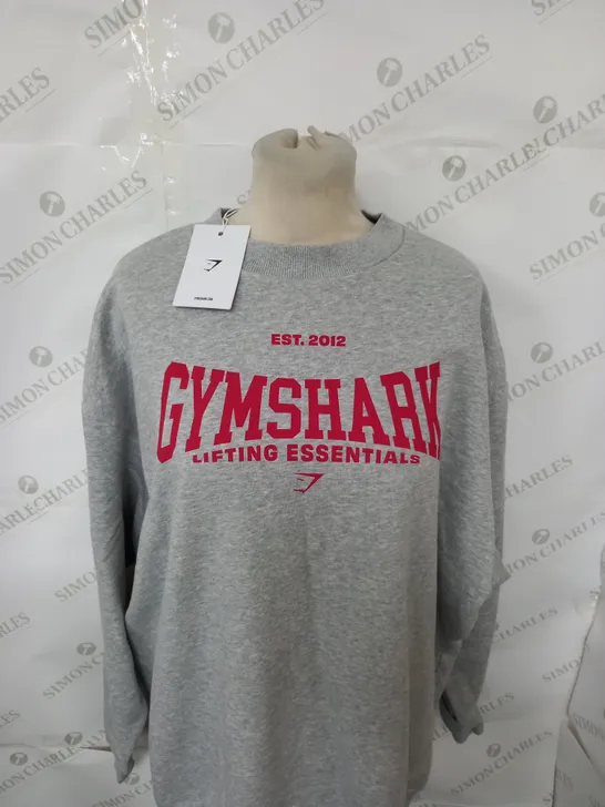 GYMSHARK LIFTING ESSENTIALS GRAPHIC OVERSIZED SWEATSHIRT SIZE S