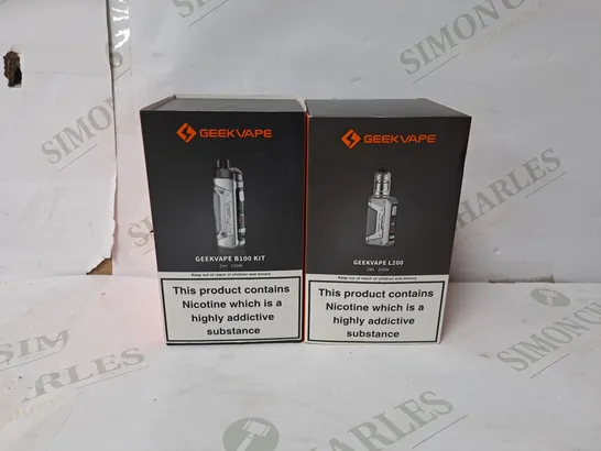 2 BOXED GEEKVAPE KITS TO INCLUDE B100 AND L200 