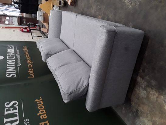 DESIGNER GREY FABRIC THREE SEATER SOFA