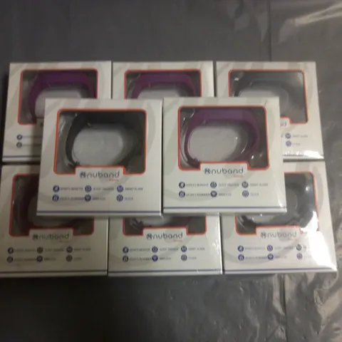 LOT OF 8 SEALED NUBAND EVOLVE FITNESS BANDS - PINK/BLACK