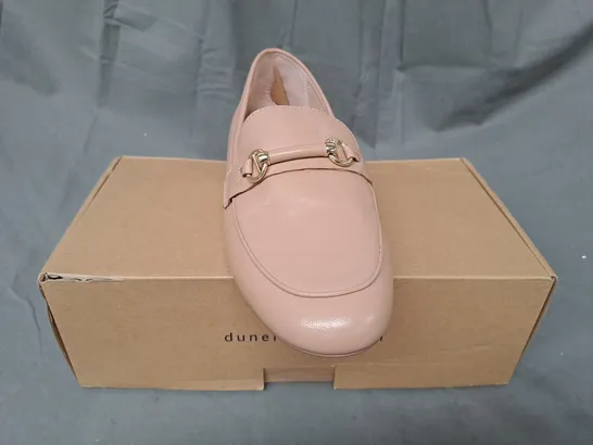 BOXED PAIR OF DUNE LONDON 510 GRANGE LOAFERS IN NUDE SIZE 8