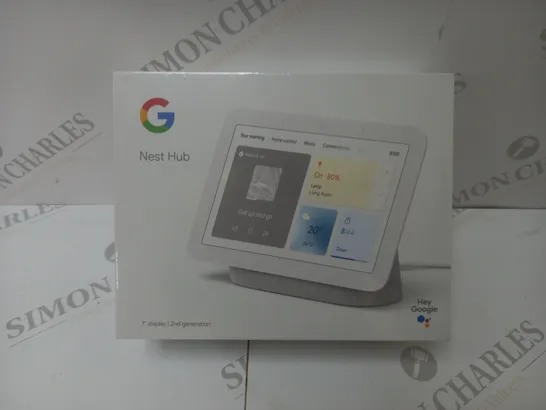 BRAND NEW BOXED GOOGLE NEST HUB 2ND GEN SMART SPEAKER WITH SCREEN - CHALK 