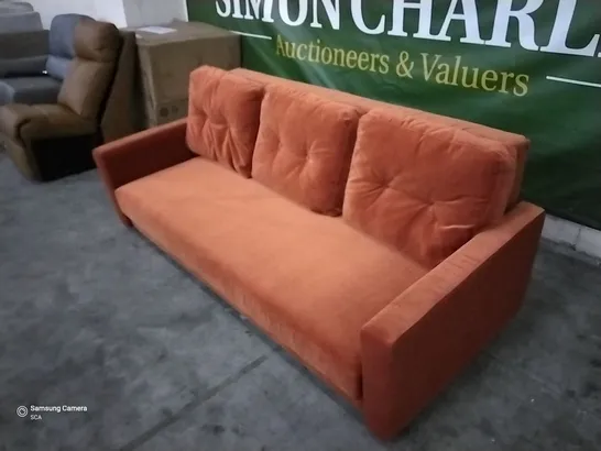 QUALITY BRITISH DESIGNER G PLAN VINTAGE SOFABED MATT VELVET COPPER FABRIC