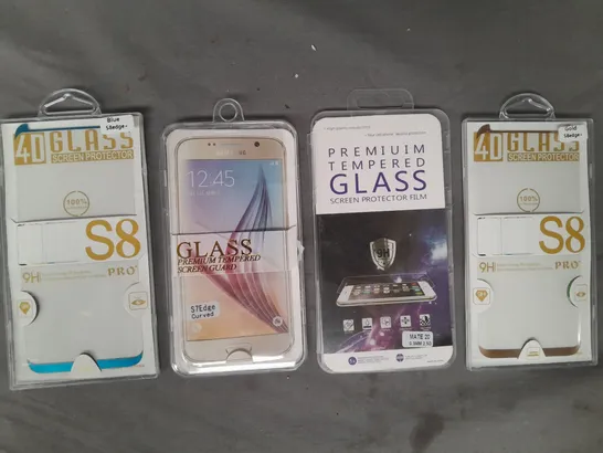 BOX OF APPROXIMATELY 50 ASSORTED MOBILE PHONE SCREEN PROTECTORS IN VARIOUS STYLES AND COLOURS FOR VARIOUS MAKES AND MODELS - COLLECTION ONLY