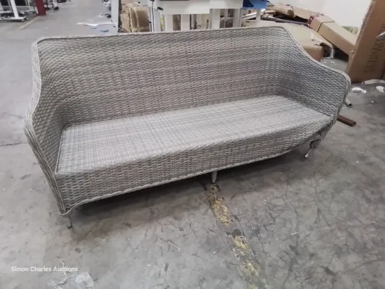 DESIGNER GREY RATTAN SOFA