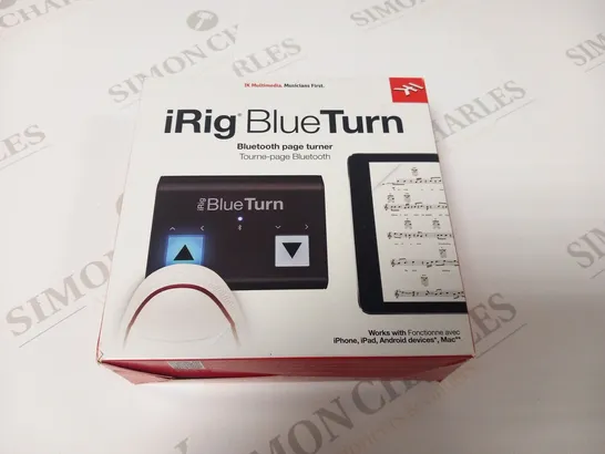 BOXED AND SEALED IK MULTIMEDIA IRIG BLUE TURN BLUETOOTH PAGE TURNER