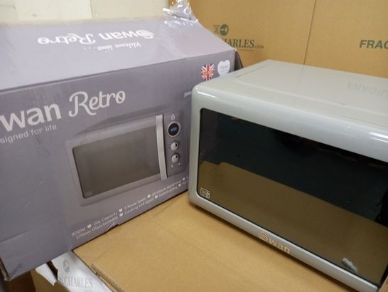 SWAN RETRO 800W GREY MICROWAVE 