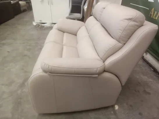 DESIGNER G PLAN MADE GREENWICH 2 SEATER SOFA - CAMBRIDGE PLASTER LEATHER 