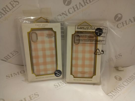 BOX OF APPROX 50 BOXED AND SEALED IPHONE CASES - PINK/WHITE PATTERN