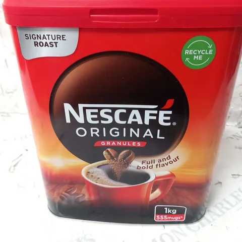 THREE NESCAFE ORIGINAL GRANULES SIGNATURE ROAST 1KG TUBS