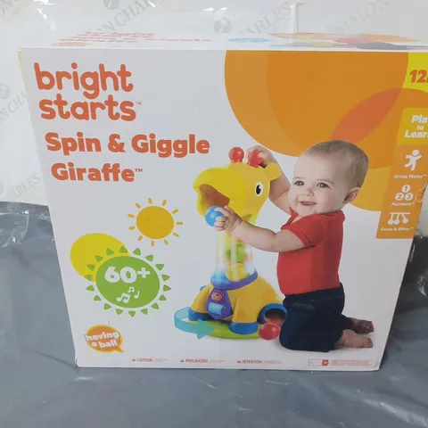 BOXED AND SEALED BRIGHT STARS SPIN & GIGGLE GIRAFFE TOY