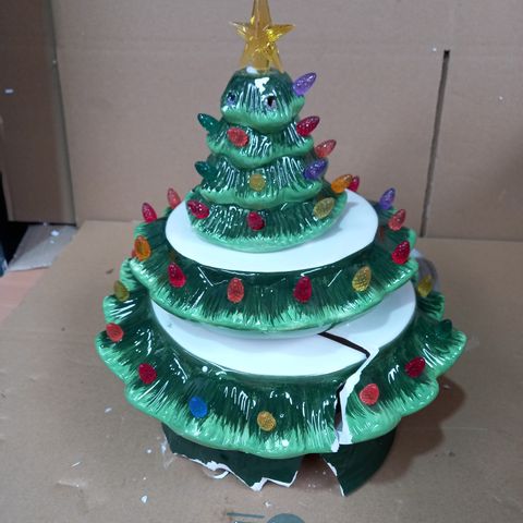 OUTLET MR CHRISTMAS NOSTALGIC TREE TIERED CAKE STAND 20 INCHES