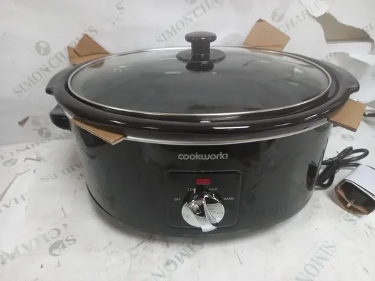 BOXED COOKWORKS BLACK SLOW COOKER