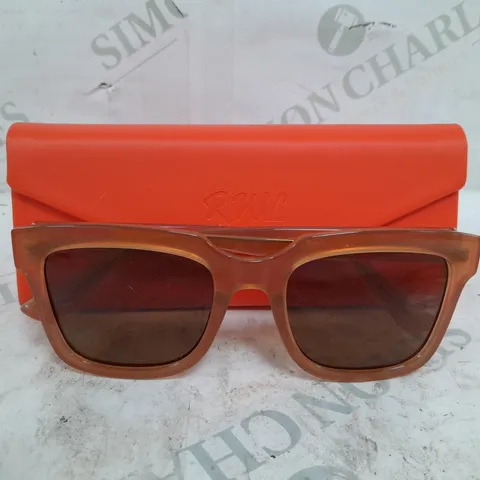 BOXED RUTH LANGSFORD SUNGLASSES IN TAN