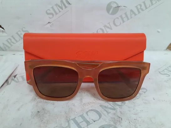 BOXED RUTH LANGSFORD SUNGLASSES IN TAN